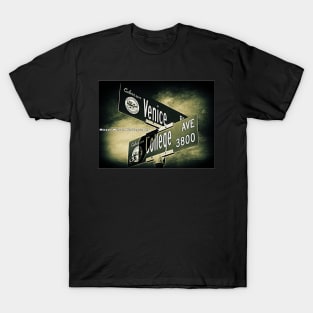 Venice Boulevard & College Avenue, Culver City, California by Mistah Wilson T-Shirt